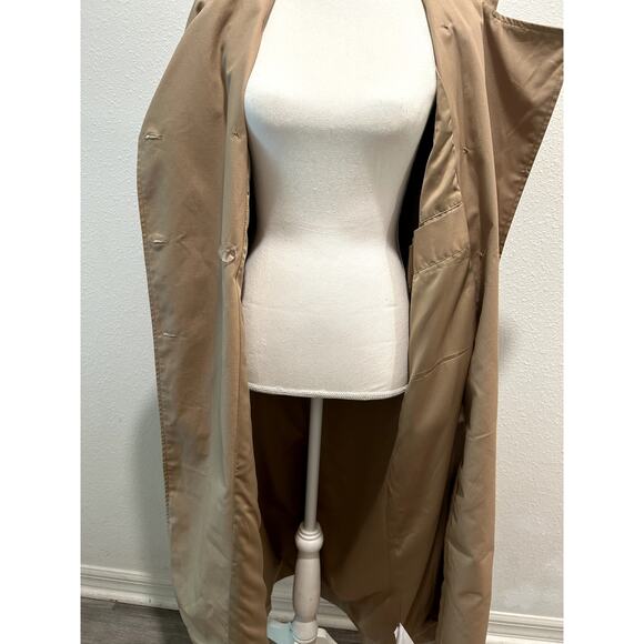 Calvin Klein Jeans Women's Soft Cotton Gabardine Trench Coat Double-Breasted L - Picture 13 of 13